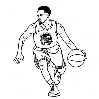 Steph Curry Dribler Bolden Farvelaegningsside 32985-7198