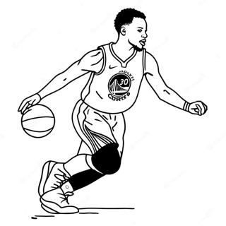 Steph Curry Dribler Bolden Farvelaegningsside 32985-7199