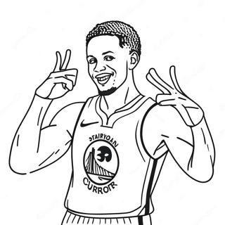 Steph Curry Fejrer En Sejr Farvelaegningsside 32986 7202