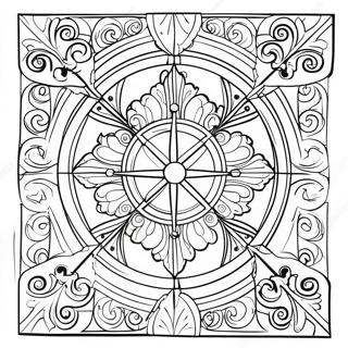 Detaljeret Glasmaleri Vindue Farvelaegningsside 33718 7371