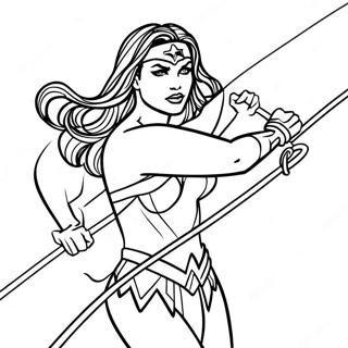 Wonder Woman Med Hendes Sandhedens Lasso Farvelaegningsside 33799-7388