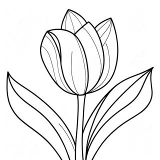 Enkelt Majestaetisk Tulipan Farvelaegningsside 33887-7398