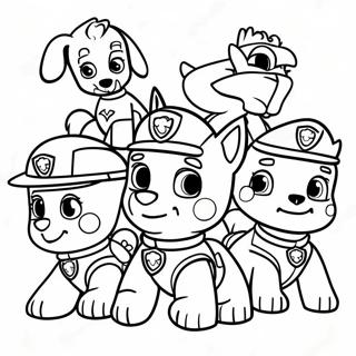 Paw Patrol Team Redning Farvelaegningsside 34086-7438