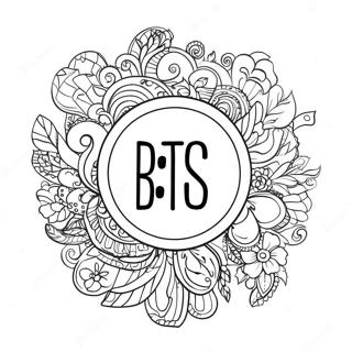 Bts Logo Med Farverig Baggrund Farvelaegningsside 34436-7517