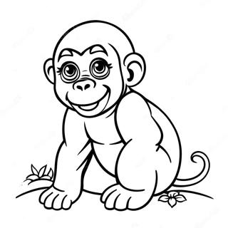 Legesyg Baby Gorilla Farvelaegningsside 35154-7680