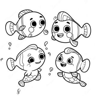 Bubble Guppies Syngende Sammen Farvelaegningsside 35516-7761