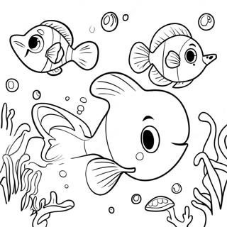 Bubble Guppies Udforsker Koraller Farvelaegningsside 35518-7771