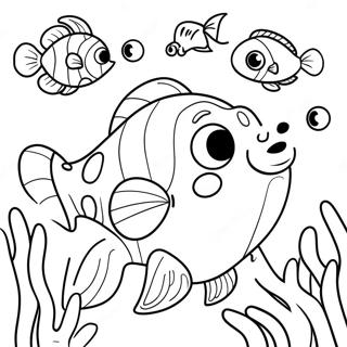 Bubble Guppies Udforsker Koraller Farvelaegningsside 35518-7772