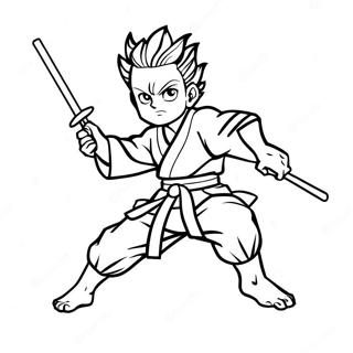 Tanjiro I Kampstilling Farvelaegningsside 35593-7777