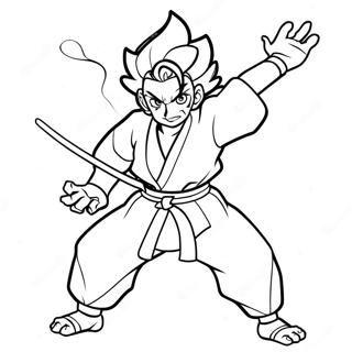 Tanjiro I Kampstilling Farvelaegningsside 35593 7779