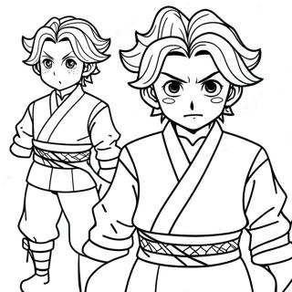 Tanjiro I Demon Slayer Uniform Farvelaegningsside 35596 7789