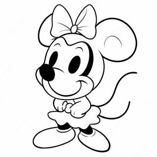 Sod Minnie Mouse Med Slojfe Farvelaegningsside 3570-1973