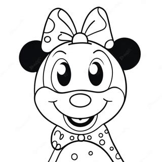 Sod Minnie Mouse Med Slojfe Farvelaegningsside 3570-1974