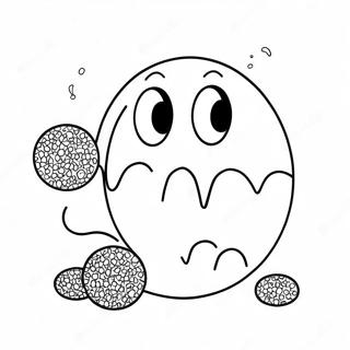 Pac Man Spiser Prikker Farvelaegningsside 35870-7836