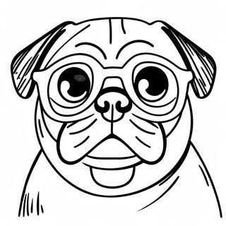 Pug Med Solbriller Farvelaegningsside 37362 8166