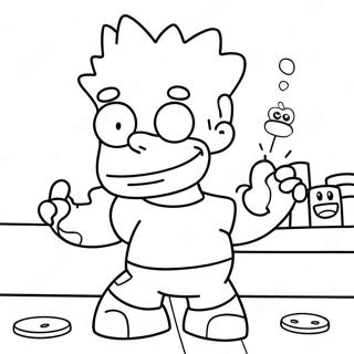 Bart Simpson Laver Narrestreger Farvelaegningsside 37654-8226
