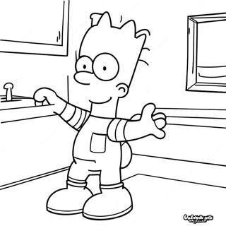Bart Simpson Laver Narrestreger Farvelaegningsside 37654-8228
