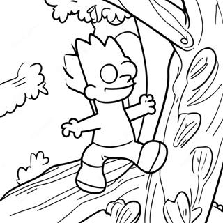 Bart Simpson I Et Trae Farvelaegningsside 37655 8229