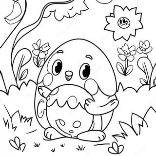 Farverig Paskeaeg Jagts Farvelaegningsside 380 2548