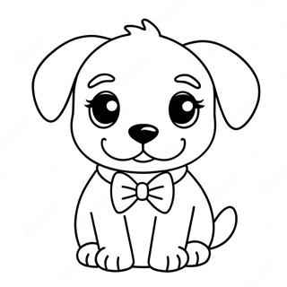 Elskelig Hvalp Med Butterfly Farvelaegningssiden 3830 1098