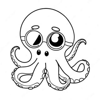 Sod Blaeksprutte Med Solbriller Farvelaegningsside 39105 8550