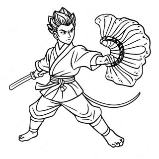 Tanjiro Kamado Med Nichirin Svaerd Farvelaegningssiden 3923-115