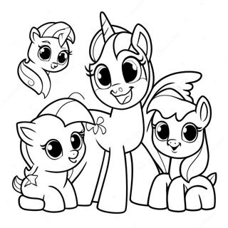 Twilight Sparkle Med Venner Farvelaegningsside 39287-8578
