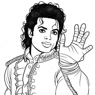 Michael Jackson Med Glitrende Handske Farvelaegningsside 40544-8860