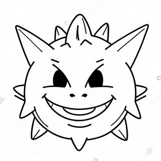 Gengar Grinende Ansigt Farvelaegningsside 40736-8897