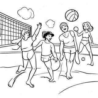 Strandvolleyballscene Farvelaegningsside 41089 8986