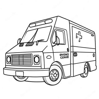 Realistisk Ambulance I Aktion Farvelaegningsside 41726 9119