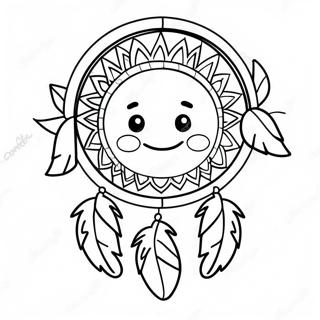 Sod Drommefanger Med Smilende Ansigt Farvelaegningssider 41996 9190