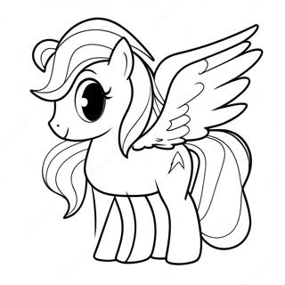 Rainbow Dash Med Farverig Manke Farvelaegningsside 42460-9280