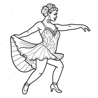 Jazzdanser I Farverigt Kostume Farvelaegningsside 43648 9544