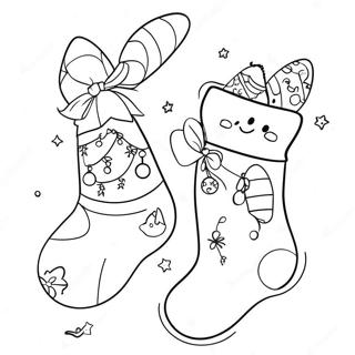 Fantastiske Julestromper Med Nisser Farvelaegningsside 43736 9570