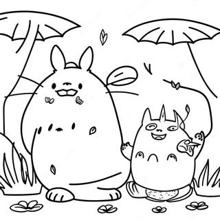 Totoro Med Venner Farvelaegningsside 43813 9581