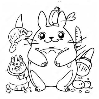 Totoro Med Venner Farvelaegningsside 43813 9583