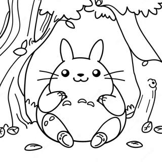 Sovnig Totoro Under Traeet Farvelaegningsside 43814 9585