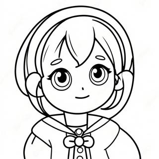 Sod Manga Pige Med Store Ojne Farvelaegningsside 44613-9755