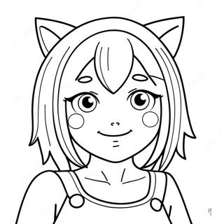 Manga Katpige Karakter Farvelaegningsside 44616-9765