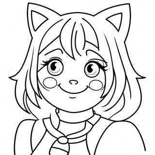 Manga Katpige Karakter Farvelaegningsside 44616-9767