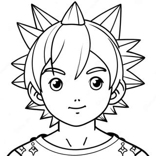 Manga Dreng Med Spidse Har Farvelaegningsside 44617-9771