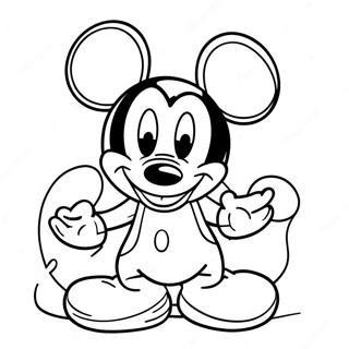 Mickey Mouse Glad Farvelaegningsside 4465-1066