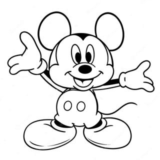 Mickey Mouse Glad Farvelaegningsside 4465-1067