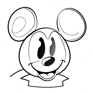 Mickey Mouse Glad Farvelaegningsside 4465-1068