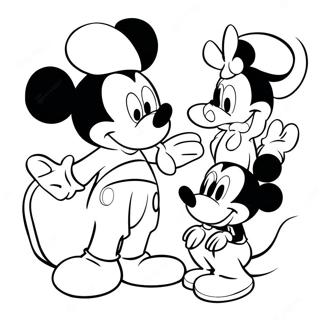 Mickey Mouse Med Venner Farvelaegningsside 4467 798