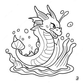 Gyarados Der Sprojter Vand Farvelaegningsside 45409-9937