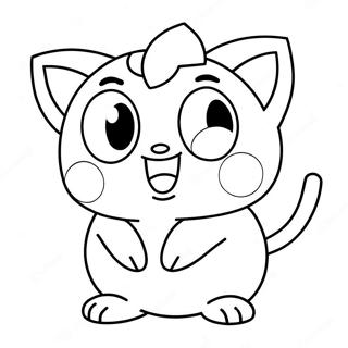 Jigglypuff Med En Mikrofon Farvelaegningsside 45663-9997