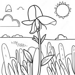 Farverig Texas Bluebonnet Farvelaegningsside 46421-10160