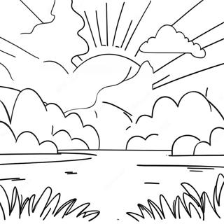 Vibrant Texas Solnedgang Farvelaegningsside 46424-10172